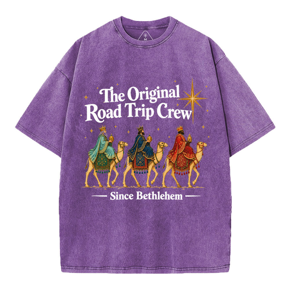 The Original Road Trip Crew Since Bethlehem Christian Washed T-Shirt