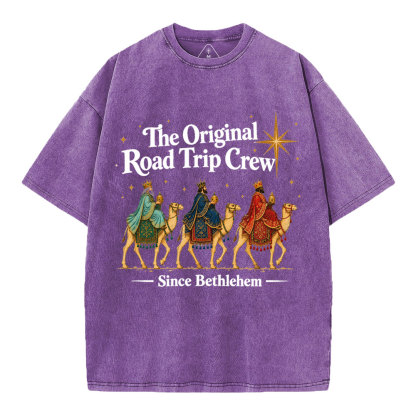 The Original Road Trip Crew Since Bethlehem Christian Washed T-Shirt