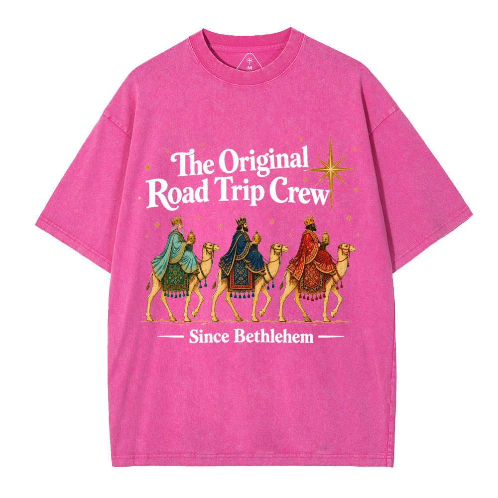The Original Road Trip Crew Since Bethlehem Christian Washed T-Shirt