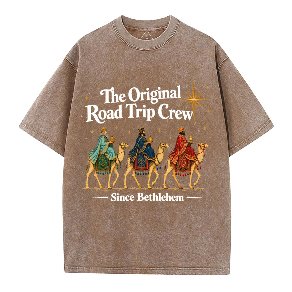 The Original Road Trip Crew Since Bethlehem Christian Washed T-Shirt