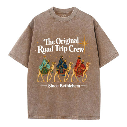 The Original Road Trip Crew Since Bethlehem Christian Washed T-Shirt