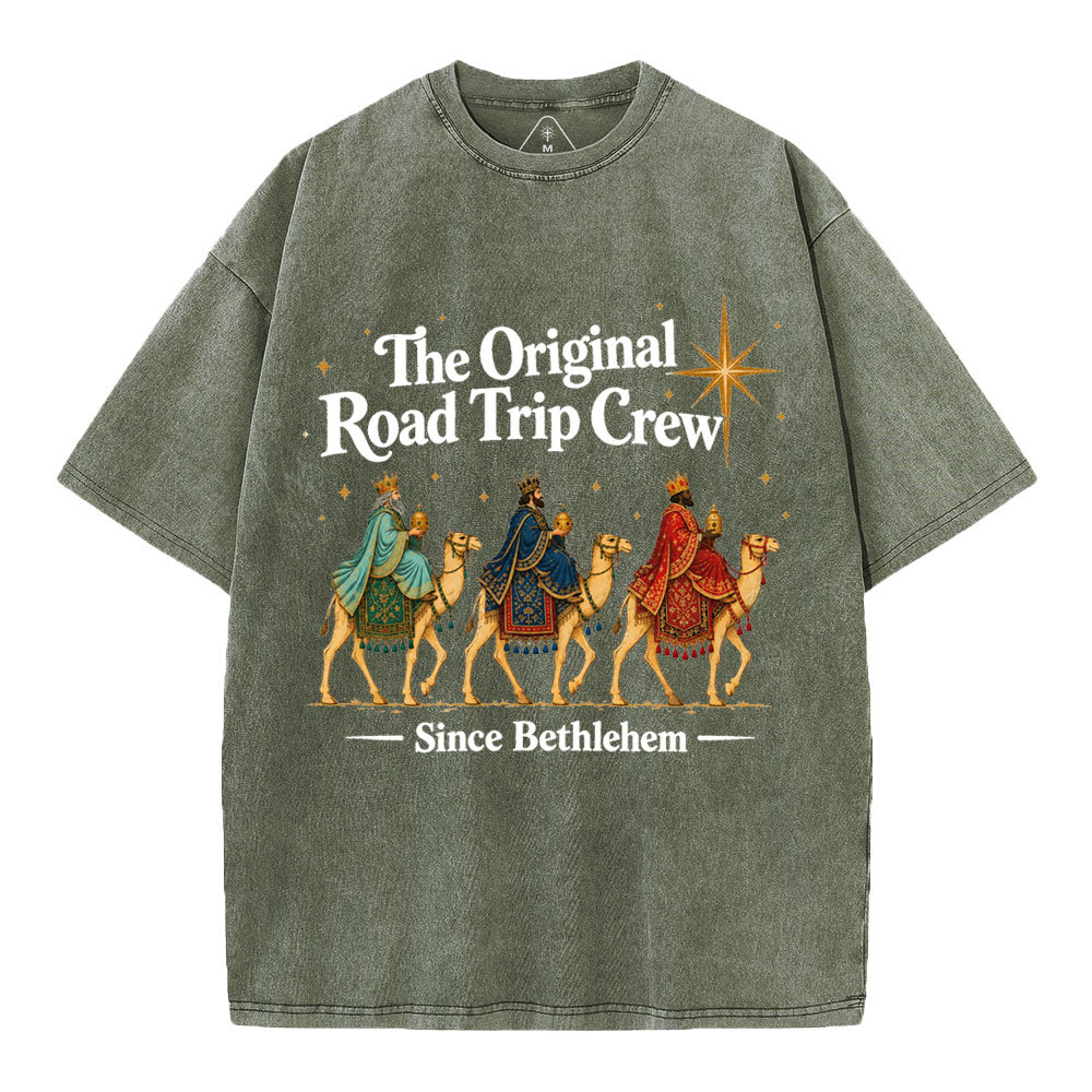 The Original Road Trip Crew Since Bethlehem Christian Washed T-Shirt