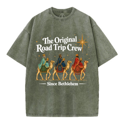 The Original Road Trip Crew Since Bethlehem Christian Washed T-Shirt