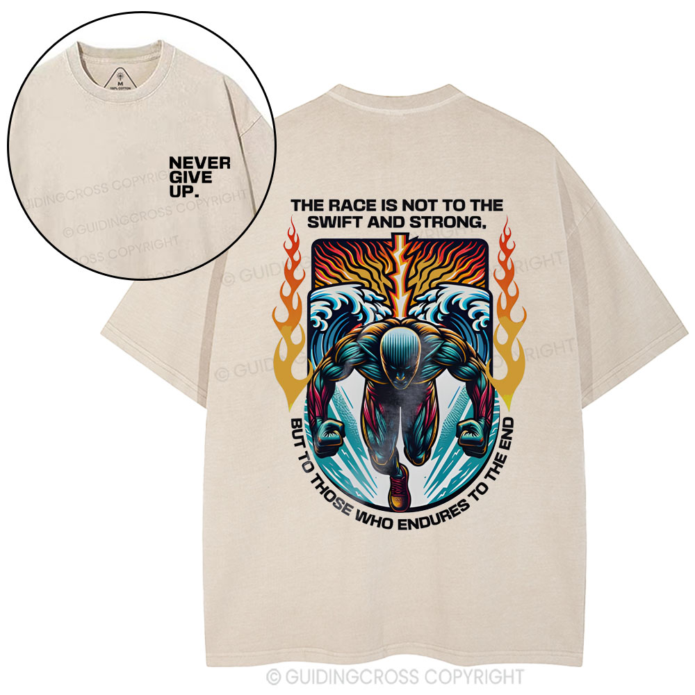 The Pace Is Not To The Swift And Strong Christian Washed T-Shirt