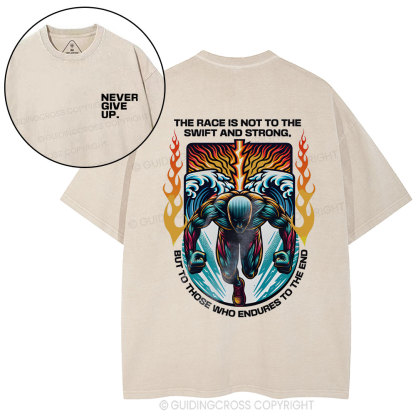 The Pace Is Not To The Swift And Strong Christian Washed T-Shirt