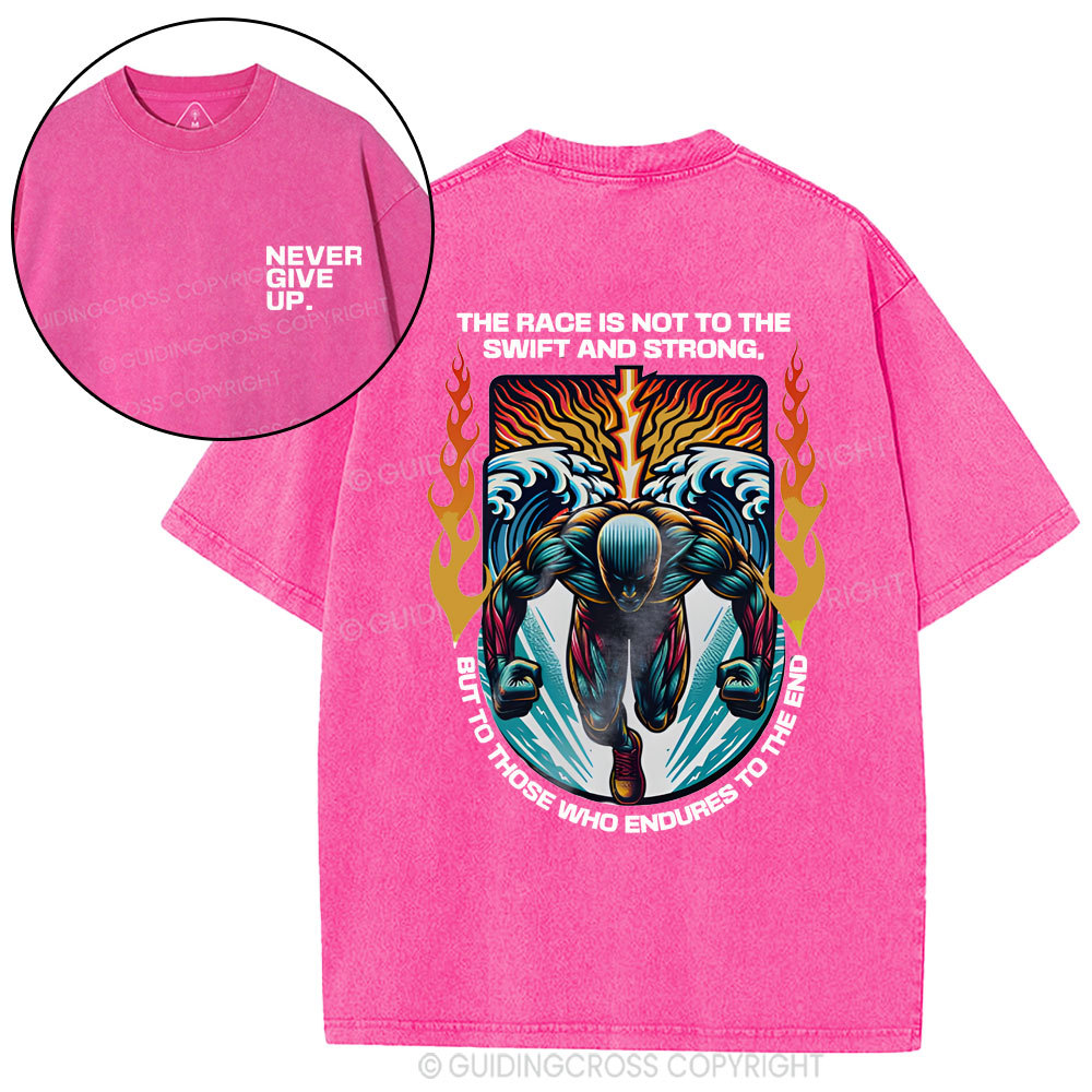 The Pace Is Not To The Swift And Strong Christian Washed T-Shirt