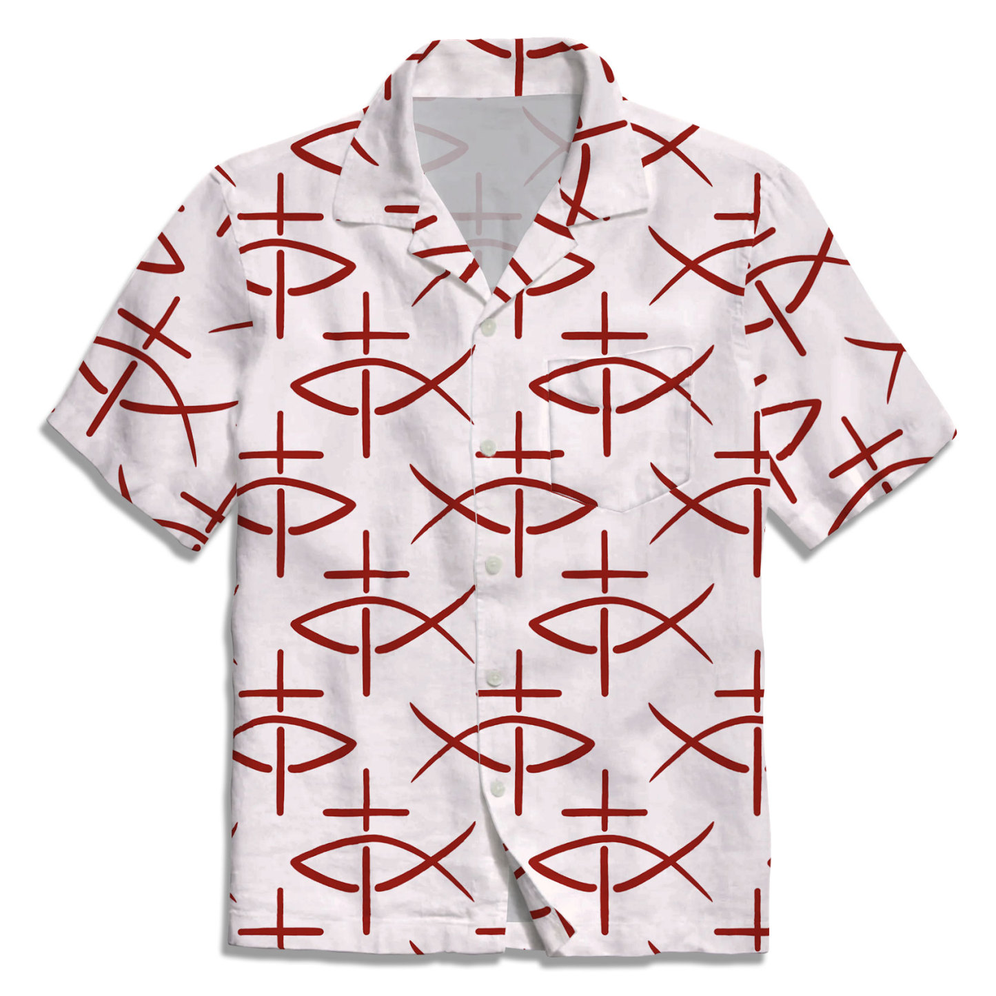 The Pink Fish Christian Hawaiian Shirt