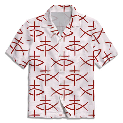 The Pink Fish Christian Hawaiian Shirt