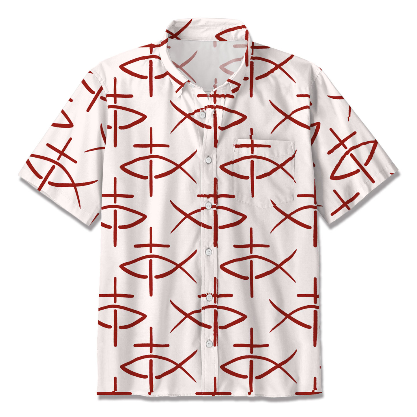 The Pink Fish Christian Hawaiian Shirt