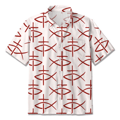 The Pink Fish Christian Hawaiian Shirt