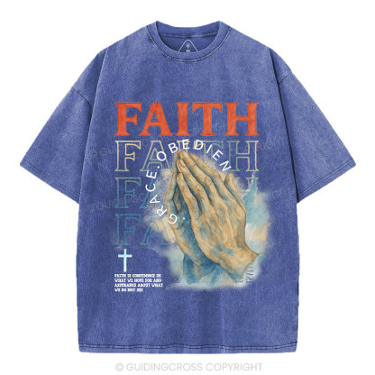 The Power Of Prayer Christian Washed T-Shirt