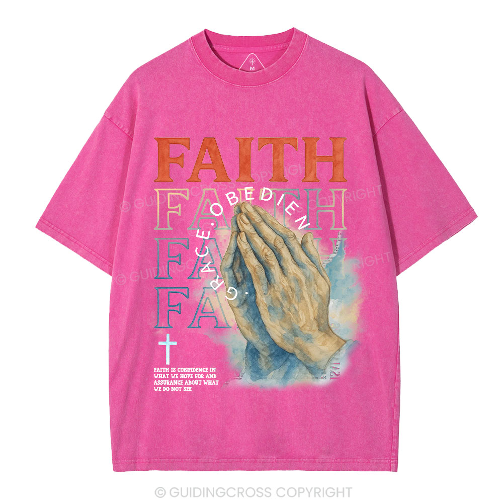 The Power Of Prayer Christian Washed T-Shirt