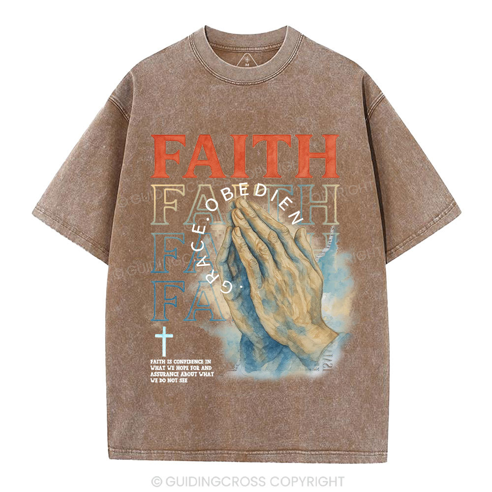 The Power Of Prayer Christian Washed T-Shirt