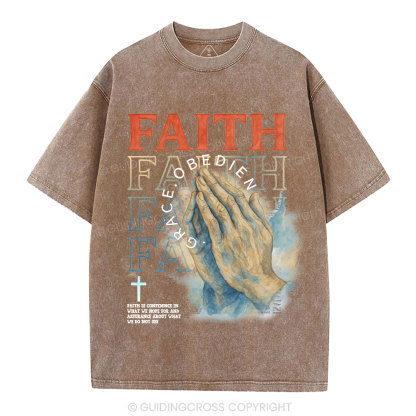 The Power Of Prayer Christian Washed T-Shirt
