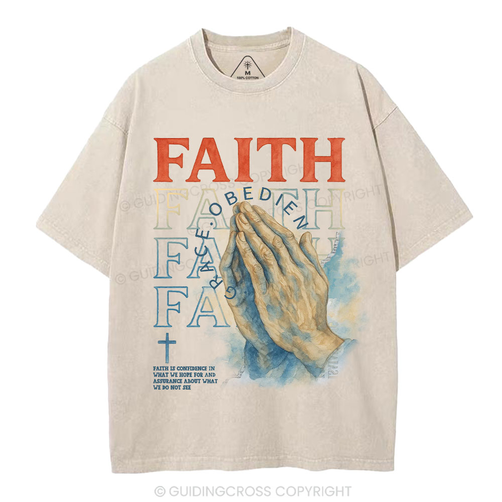 The Power Of Prayer Christian Washed T-Shirt