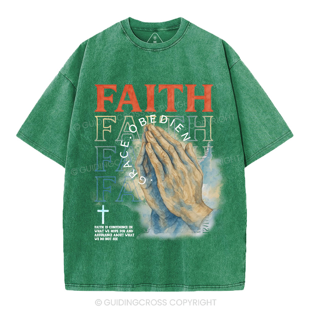 The Power Of Prayer Christian Washed T-Shirt