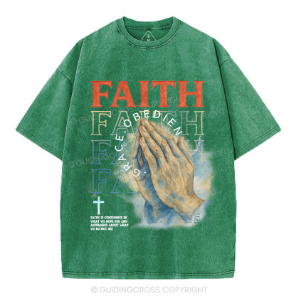 The Power Of Prayer Christian Washed T-Shirt