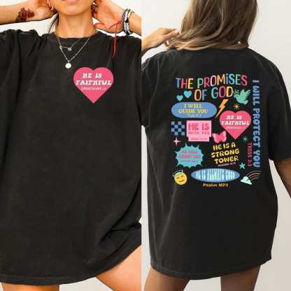 The Promises Of God Christian  Washed T-Shirt