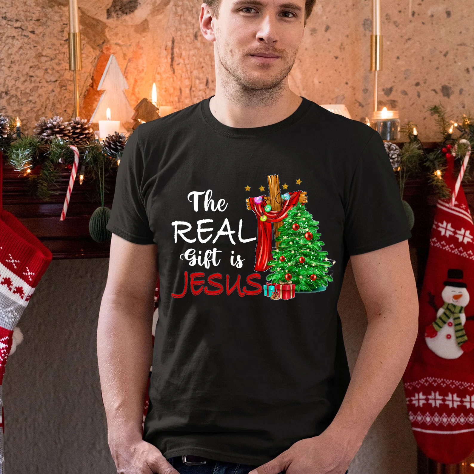 The Real Gift Is Jesus Christian T-Shirt