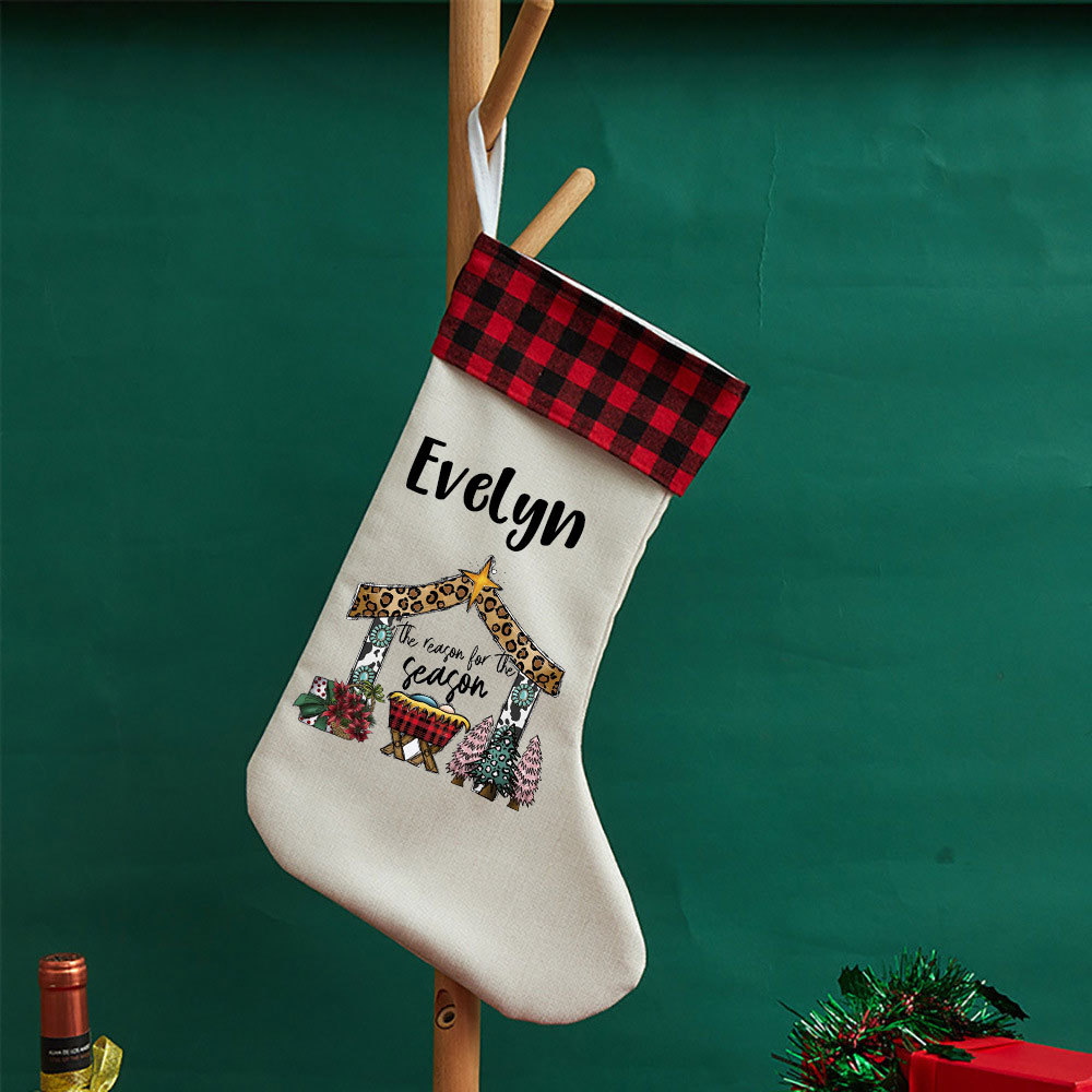 The Reason For The Season Christian Christmas Stocking