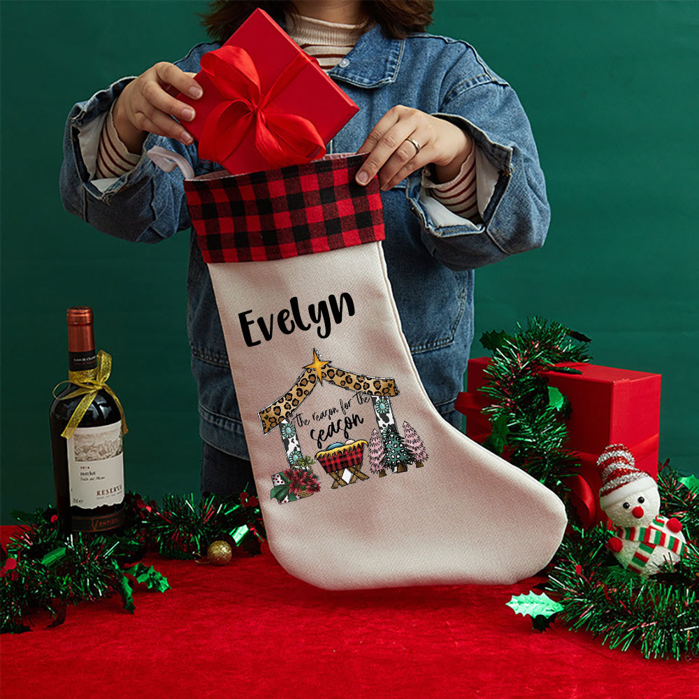 The Reason For The Season Christian Christmas Stocking
