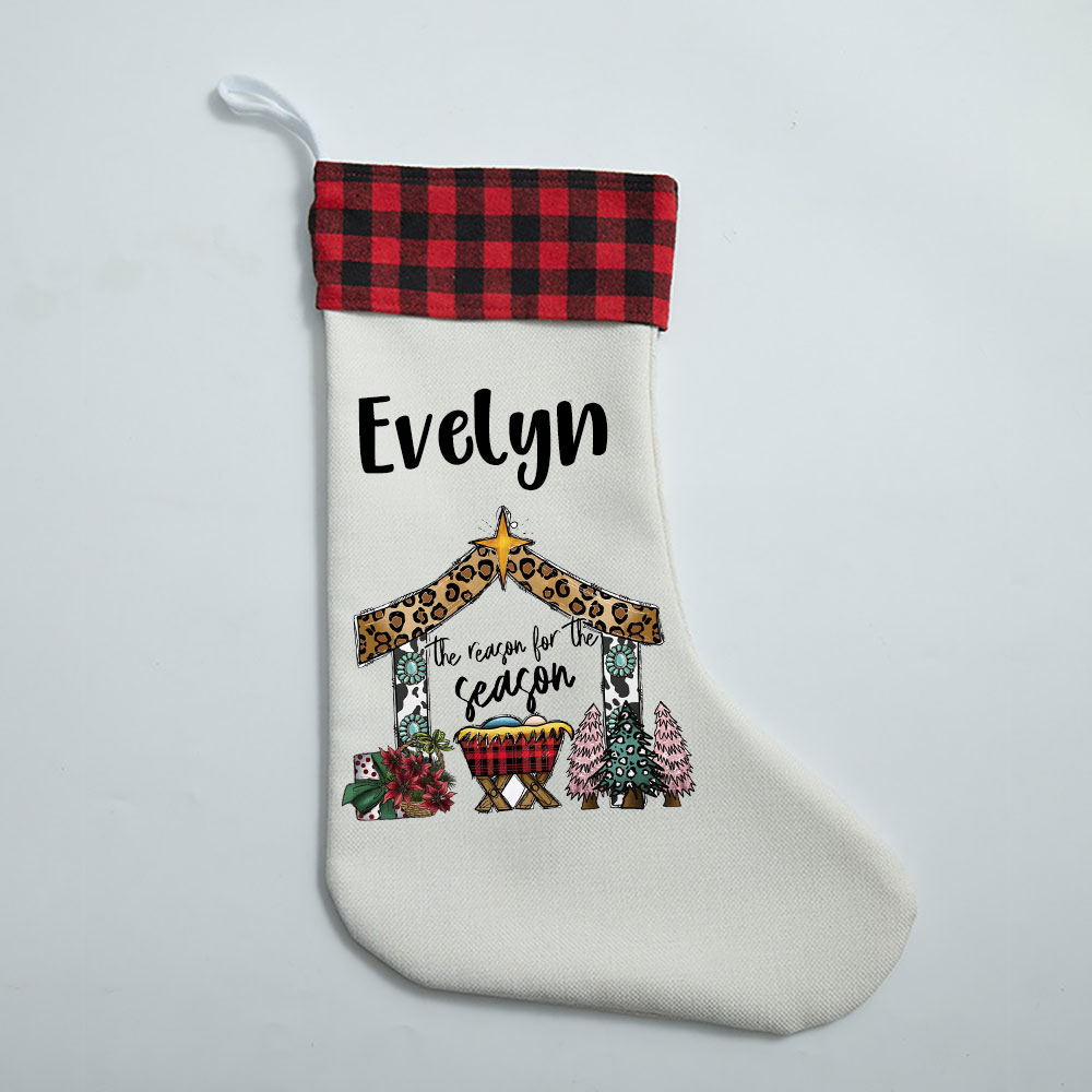 The Reason For The Season Christian Christmas Stocking