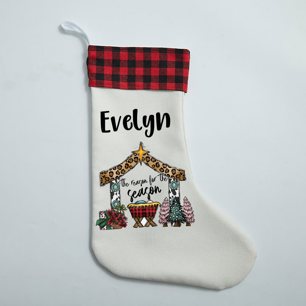 The Reason For The Season Christian Christmas Stocking
