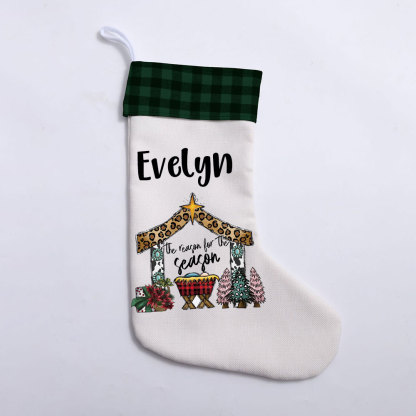 The Reason For The Season Christian Christmas Stocking