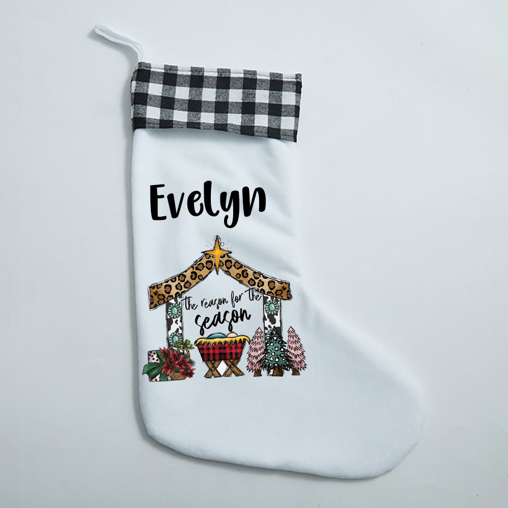 The Reason For The Season Christian Christmas Stocking