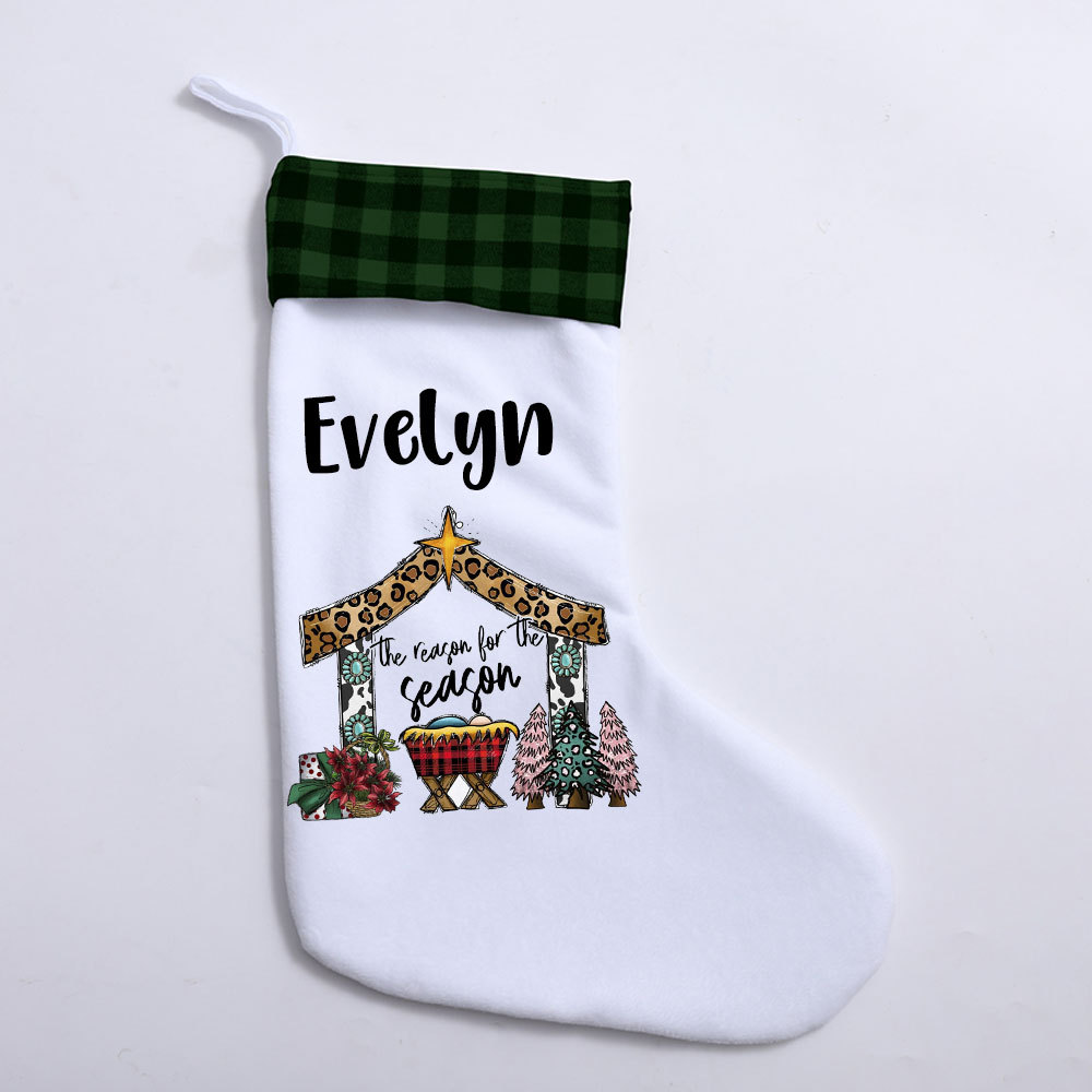 The Reason For The Season Christian Christmas Stocking