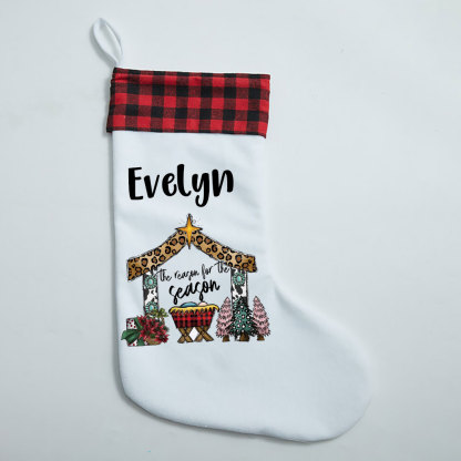 The Reason For The Season Christian Christmas Stocking