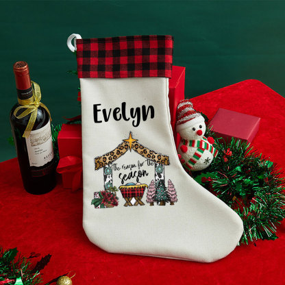 The Reason For The Season Christian Christmas Stocking