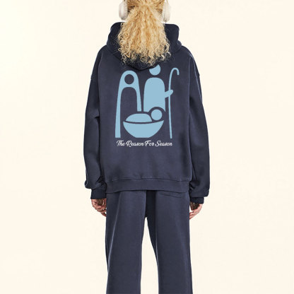 The Reason For The Season Christian Fleece Hoodie Set