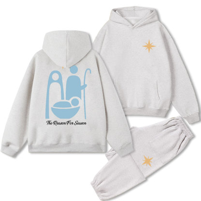 The Reason For The Season Christian Fleece Hoodie Set