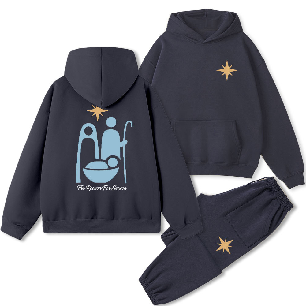 The Reason For The Season Christian Fleece Hoodie Set