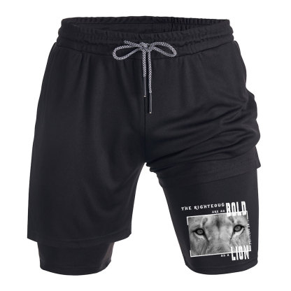 The Righteous Are As Bold As A Lion Christian Performance Shorts
