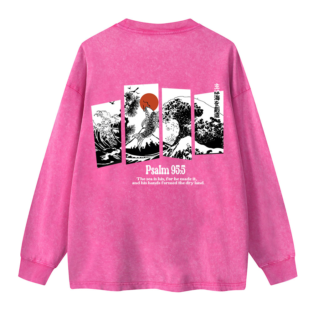 The Sea Is His Washed Long Sleeve T-Shirt