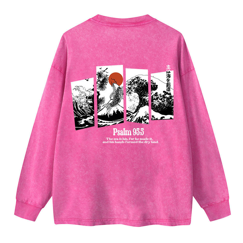 The Sea Is His Washed Long Sleeve T-Shirt