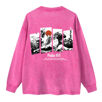 The Sea Is His Washed Long Sleeve T-Shirt