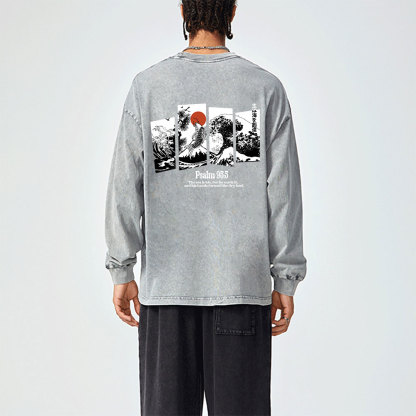 The Sea Is His Washed Long Sleeve T-Shirt