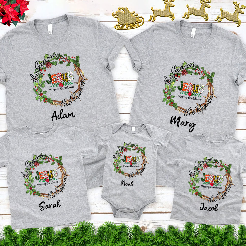 The Season The Reason Merry Christmas Family Matching Shirts
