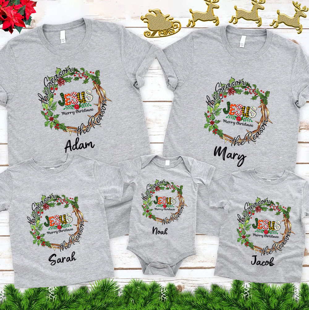 The Season The Reason Merry Christmas Family Matching Shirts