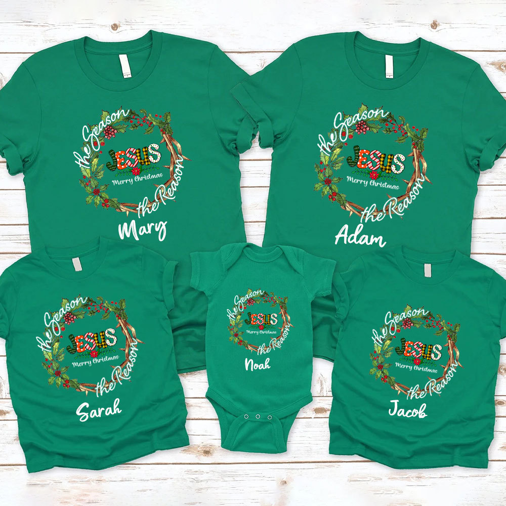 The Season The Reason Merry Christmas Family Matching Shirts