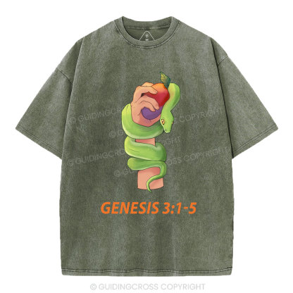 The Serpent’s Deception Christian Washed T-Shirt