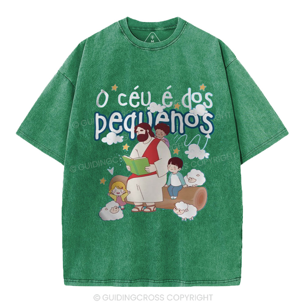 The Sky And The Little Ones Christian Washed T-Shirt