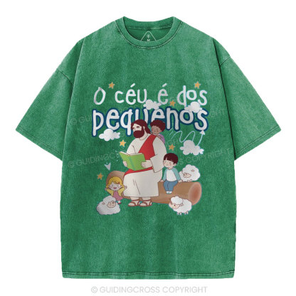 The Sky And The Little Ones Christian Washed T-Shirt