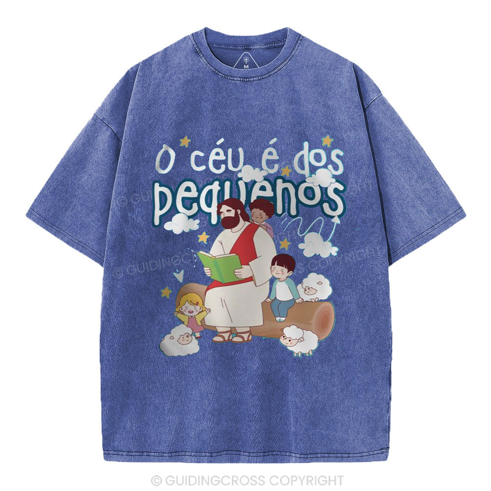 The Sky And The Little Ones Christian Washed T-Shirt