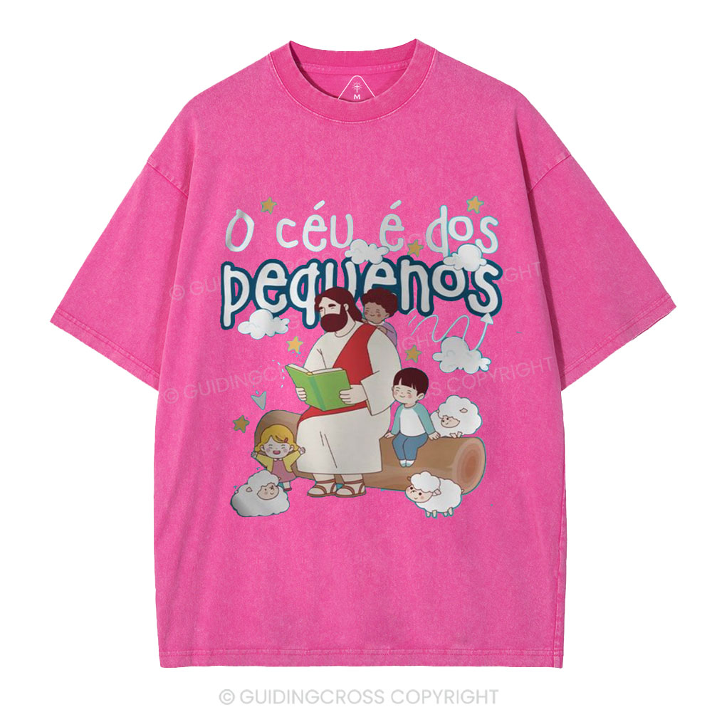 The Sky And The Little Ones Christian Washed T-Shirt