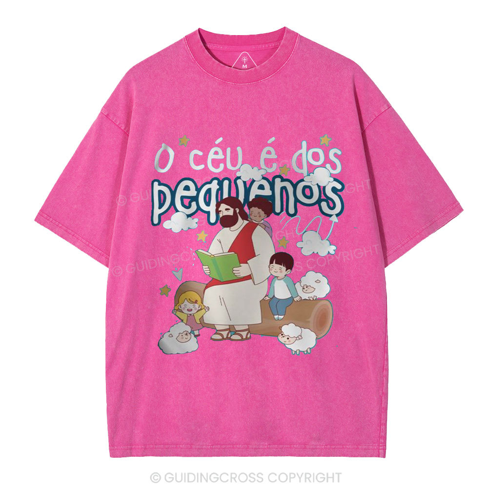 The Sky And The Little Ones Christian Washed T-Shirt