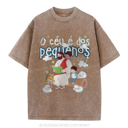 The Sky And The Little Ones Christian Washed T-Shirt